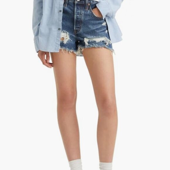 Levi's Women's 501 Original Shorts - Fault Line - Picture 1 of 8
